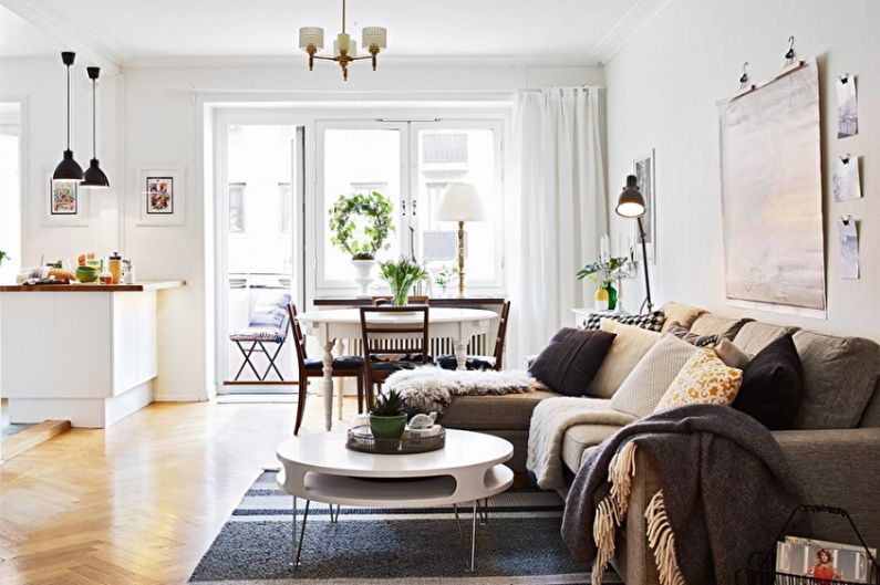 Lägenhetinredning i skandinavisk stil - foto