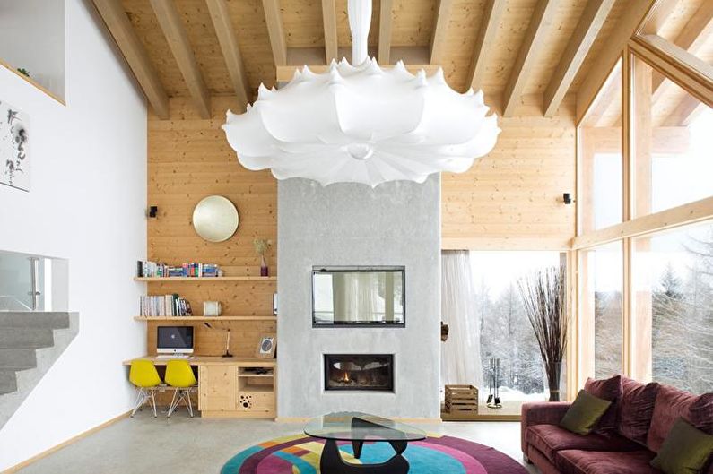 Skandināvu stila dzīvokļa interjera dizains - foto