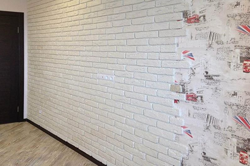 Brick wall in the interior - Non-woven wallpaper