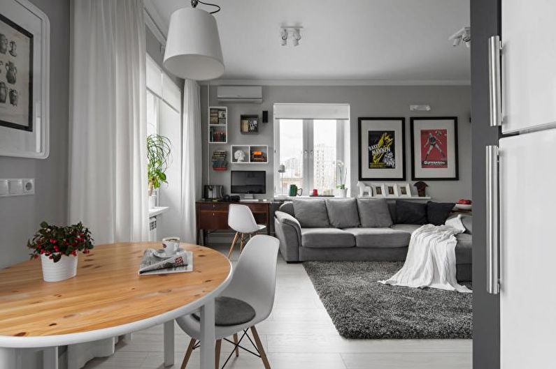 Design studio apartment in Khrushchev - Furniture