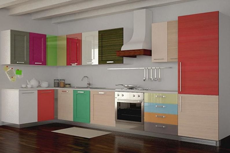 รุ้งเจ็ดสี - วิธีเลือกสีสำหรับห้องครัว