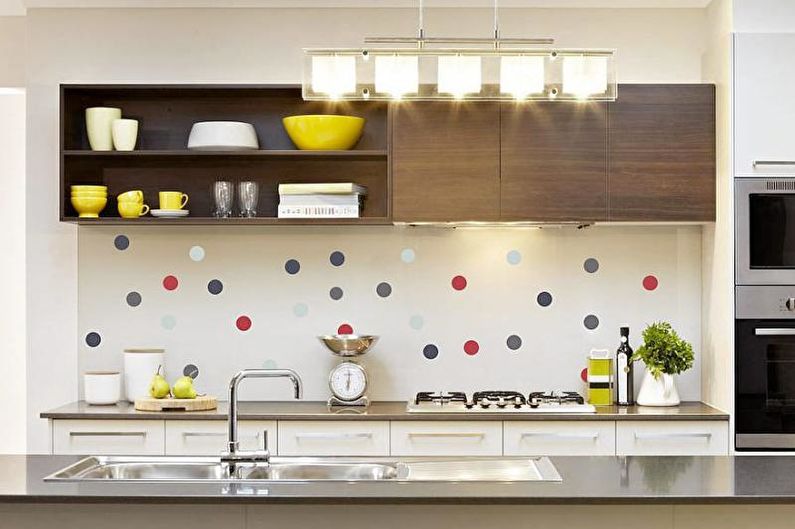 พิมพ์ในการออกแบบห้องครัว - วิธีการเลือกสีสำหรับห้องครัว