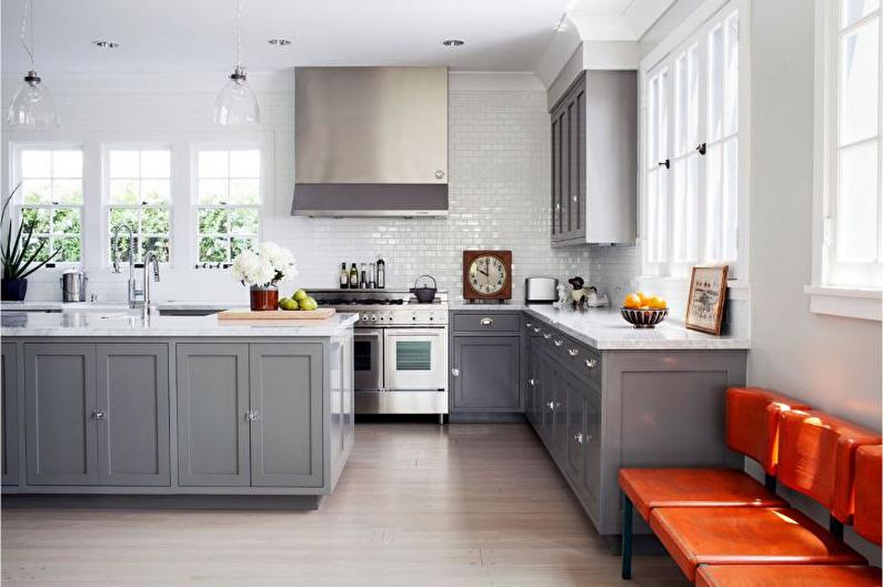 Sivi dizajn kuhinje - Kuhinjski namještaj