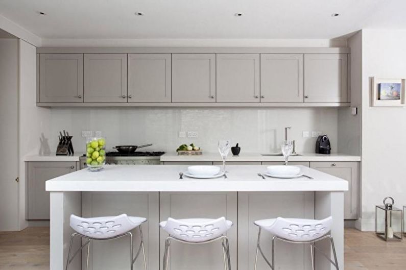 Design d'intérieur de cuisine en gris - photo