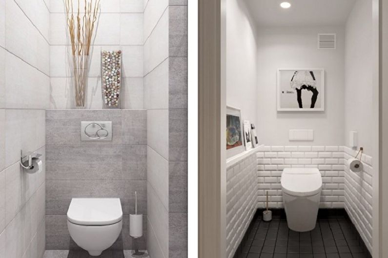 Минимализъм малка тоалетна - Интериорен дизайн