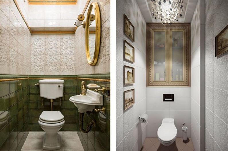 Kleine Toilette im klassischen Stil - Interior Design