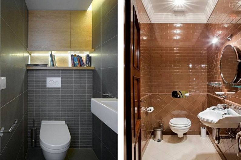 Dizajn malých toaliet - osvetlenie a dekorácie
