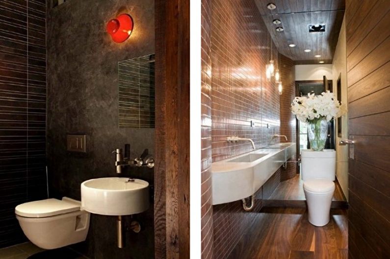 Design de interiores de um pequeno banheiro - foto