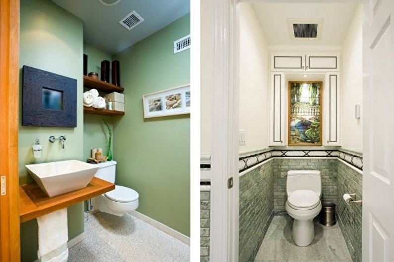 Design de interiores de um pequeno banheiro - foto
