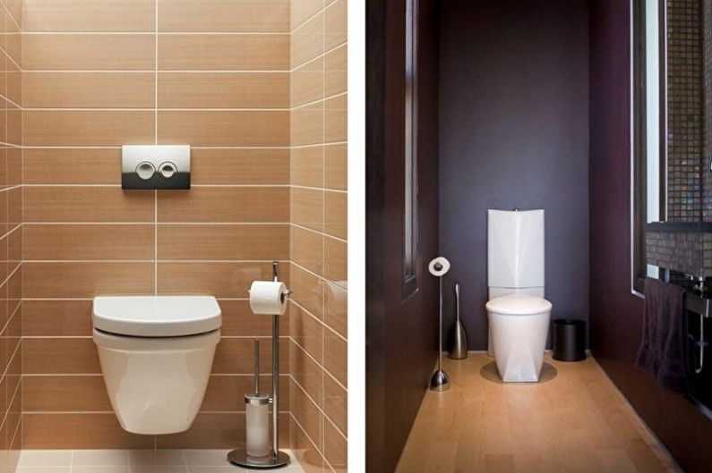 Interiørdesign av et lite toalett - foto