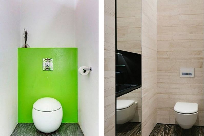 Design interior al unei mici toalete - fotografie
