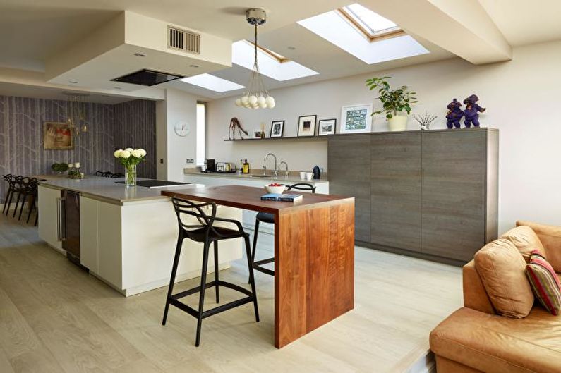 Virtuve - Divu istabu dzīvokļa dizains