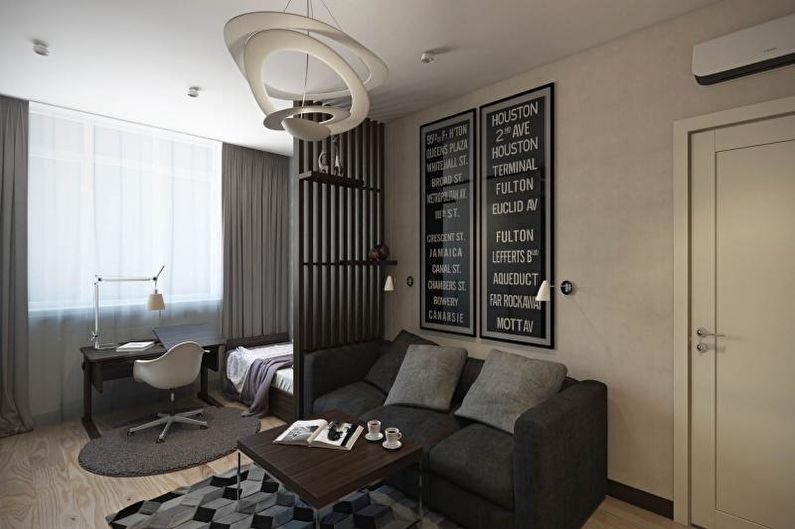 Návrh interiéru dvoupokojového bytu - foto