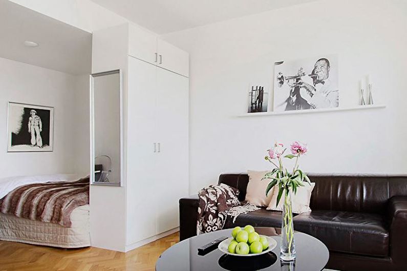 Nábytek - Územní členění místnosti do ložnice a obývacího pokoje