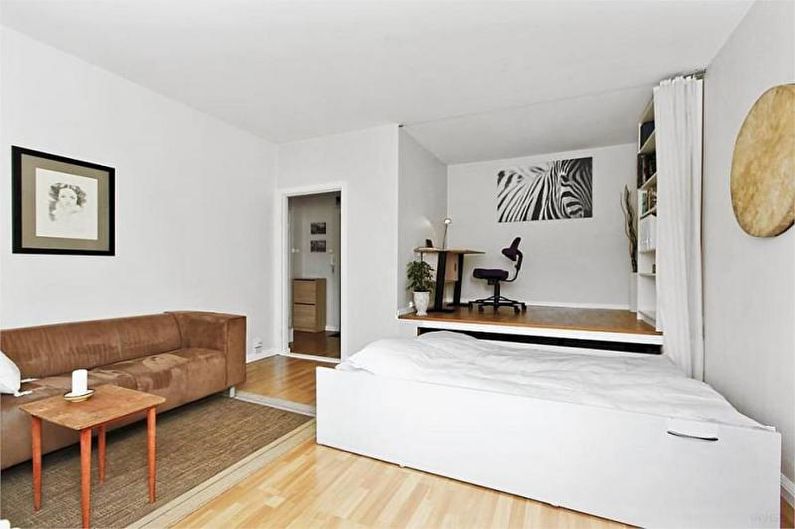 Územní členění obývacího pokoje - ložnice - foto