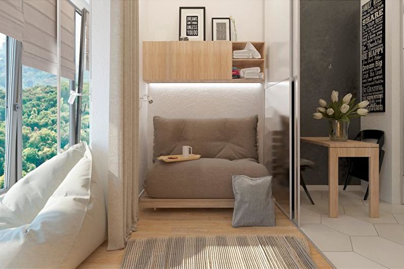 Mažas skandinaviško stiliaus butas - interjero dizainas