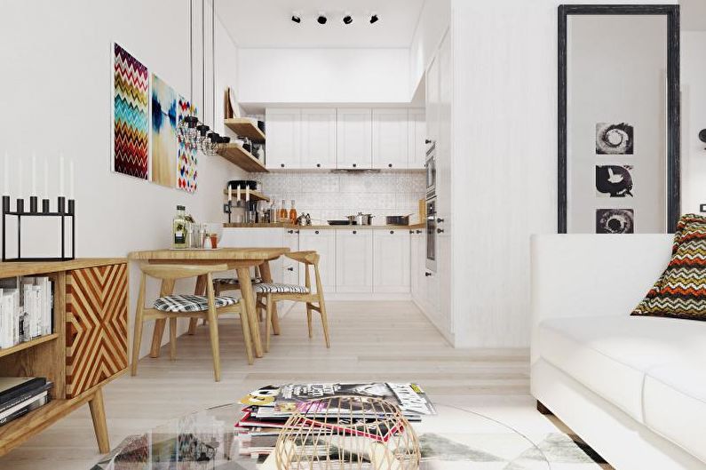 Μικρό διαμέρισμα σκανδιναβικού στιλ - Εσωτερική διακόσμηση