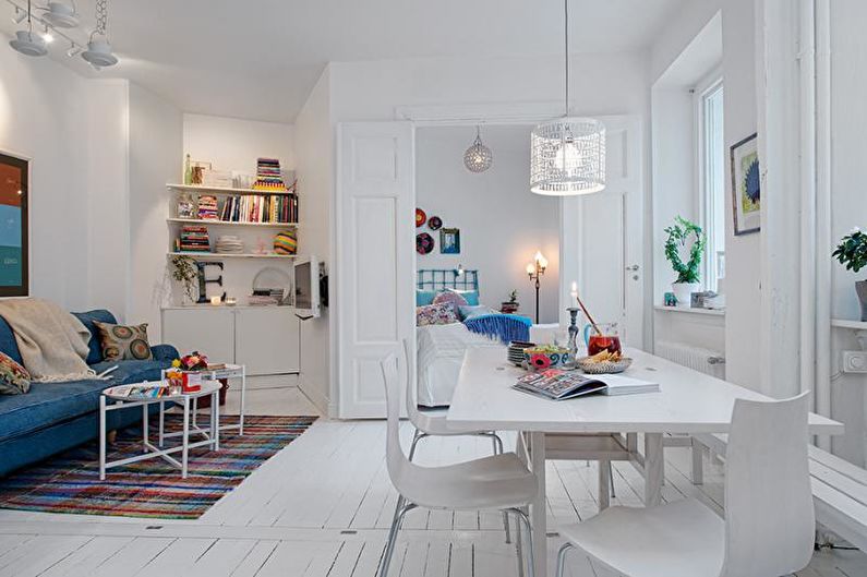 Malý byt ve skandinávském stylu - interiérový design