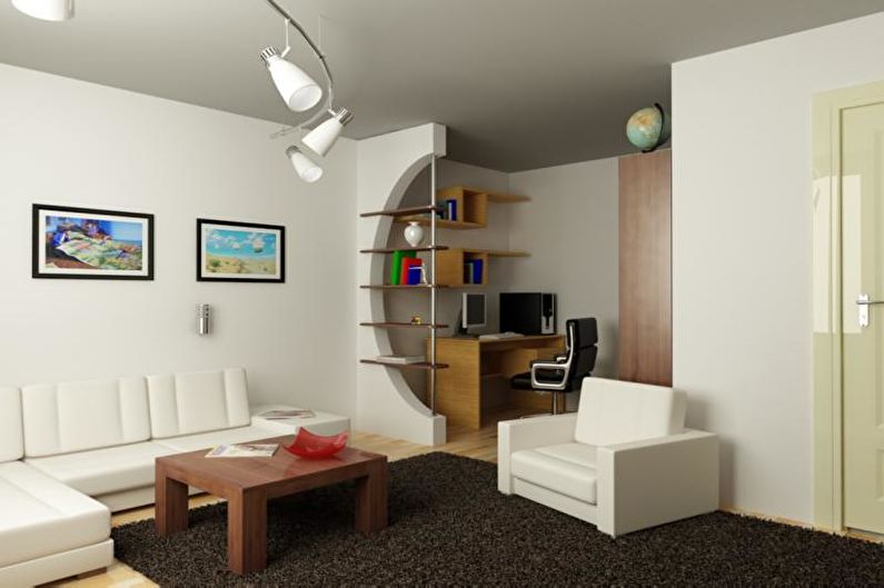 Интериорен дизайн на малък апартамент - снимка