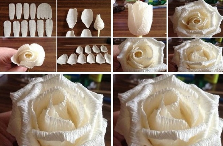DIY Papierowe kwiaty - róże
