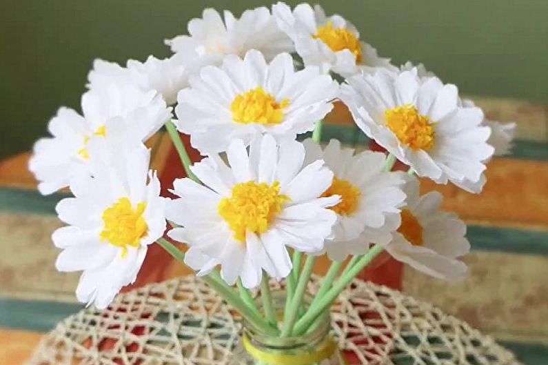 Marguerites - Fleurs en papier bricolage