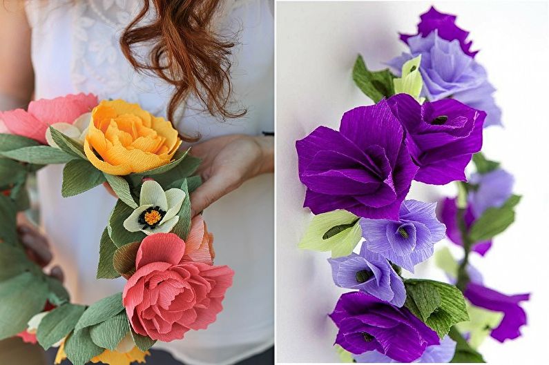 DIY χαρτί λουλούδια - φωτογραφία