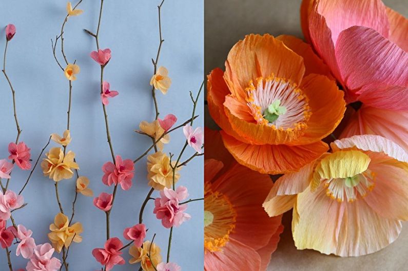 DIY papírové květiny - foto