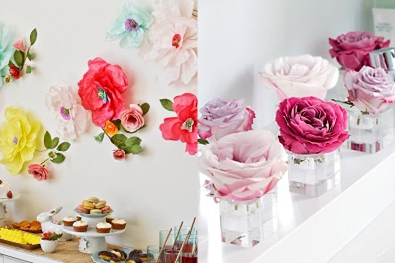ดอกไม้กระดาษ DIY - ภาพถ่าย