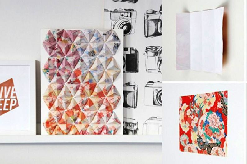 Ręczniki papierowe DIY - piramidy na ścianę