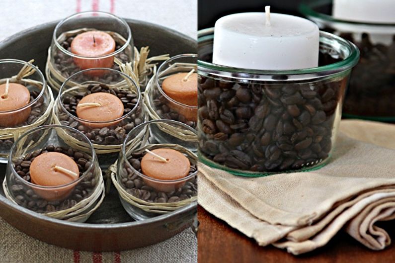 Kafijas svece - DIY dekoratīvās sveces