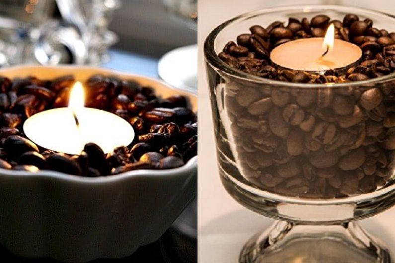 Kavos žvakė - „pasidaryk pats“ dekoratyvinės žvakės