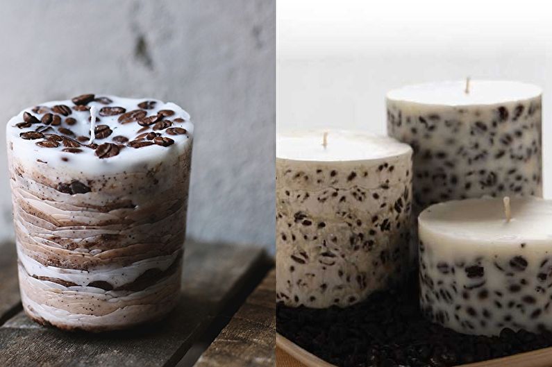 Кафена свещ - Направи си декоративни свещи
