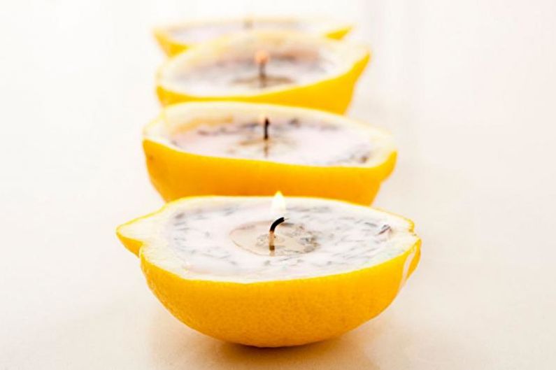 Candela al limone - Candele decorative fai-da-te