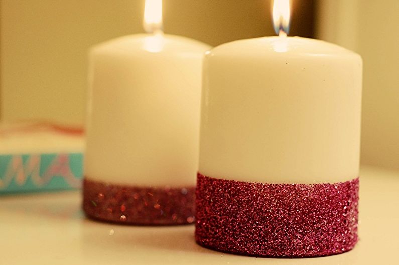 Vela de brilho - velas decorativas DIY