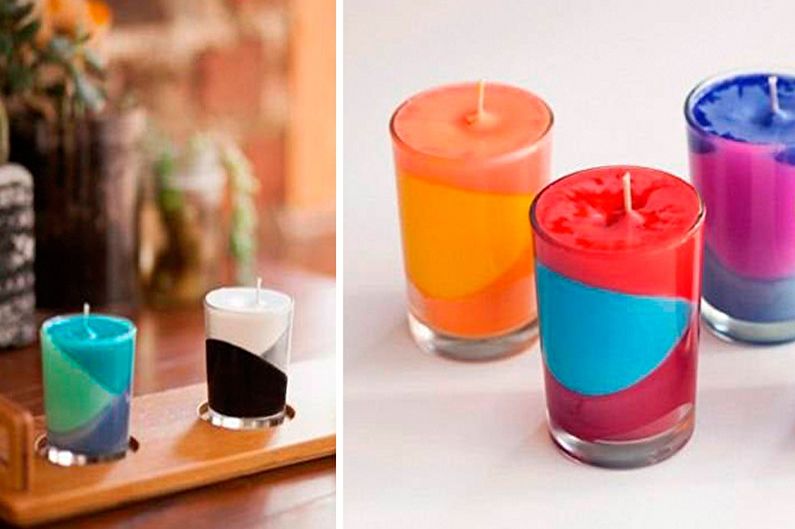 Barevné svíčky - DIY dekorativní svíčky