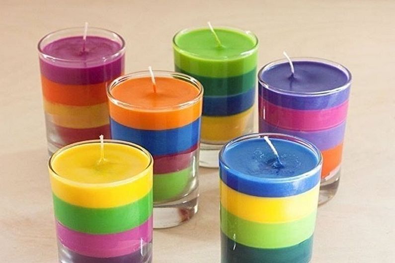 Velas coloridas - Velas decorativas DIY
