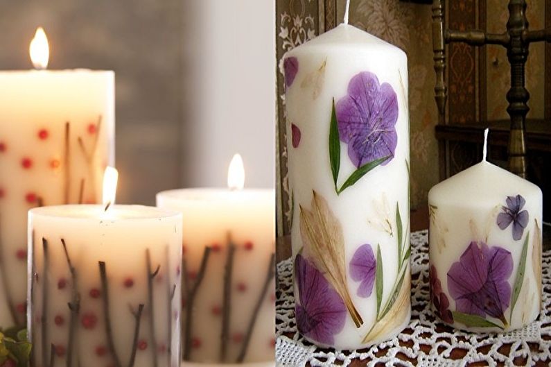 Κεριά λουλουδιών - διακοσμητικά κεριά DIY