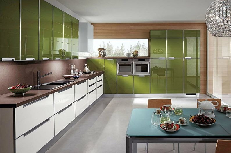 Дизайн на маслинова кухня - цветни комбинации