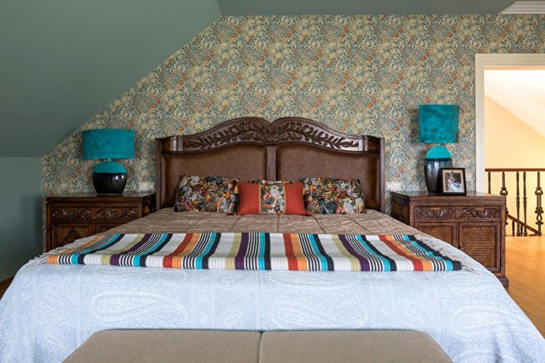 Спаваћа соба у стилу земље - фотографија са дизајном ентеријера