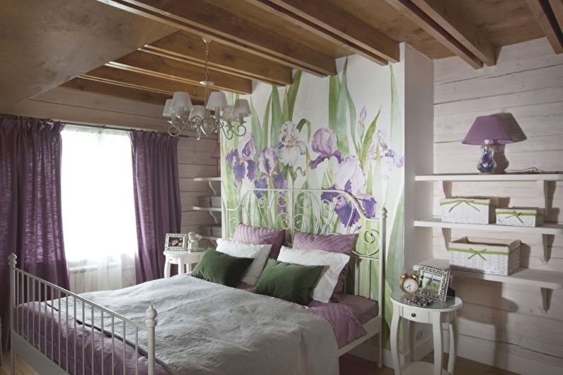 Camera da letto in stile country - Foto di interior design