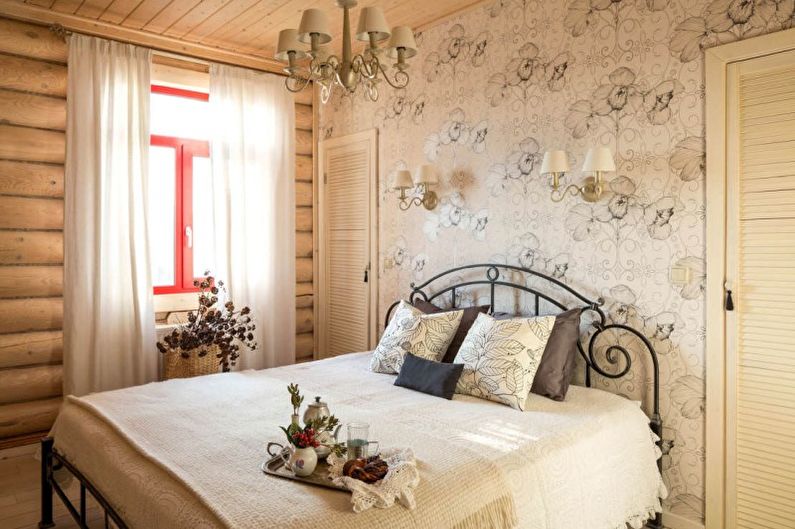 Soveværelse i landlig stil - Foto af interiørdesign