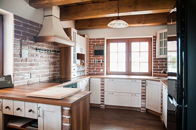 Cozinha em estilo country - foto de design de interiores