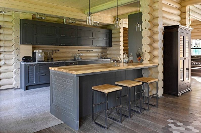 Cozinha em estilo country - foto de design de interiores