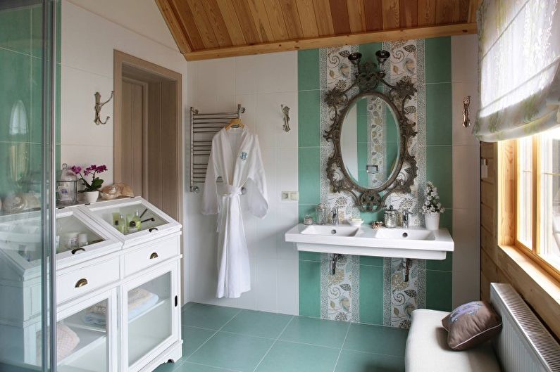 Landlig badeværelse - Foto af interiørdesign