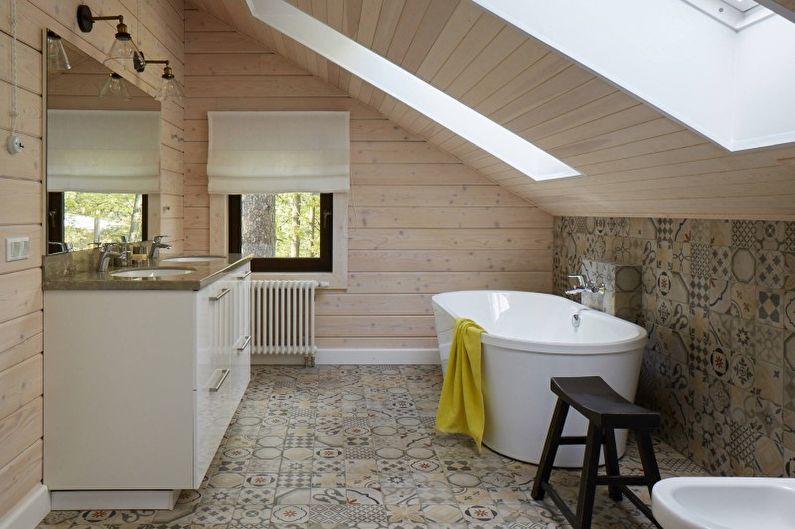 Salle de bain de style rustique - Photo de design d'intérieur