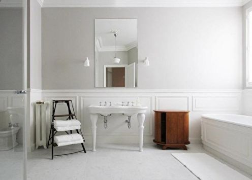 Salle de bain blanche: 65 idées de design