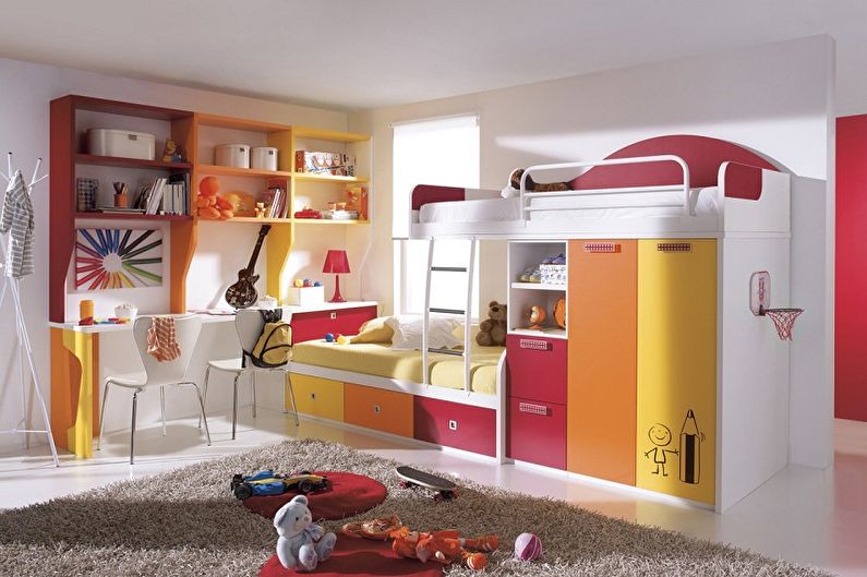 Mobiliário para quarto de criança para menino e menina - Cama