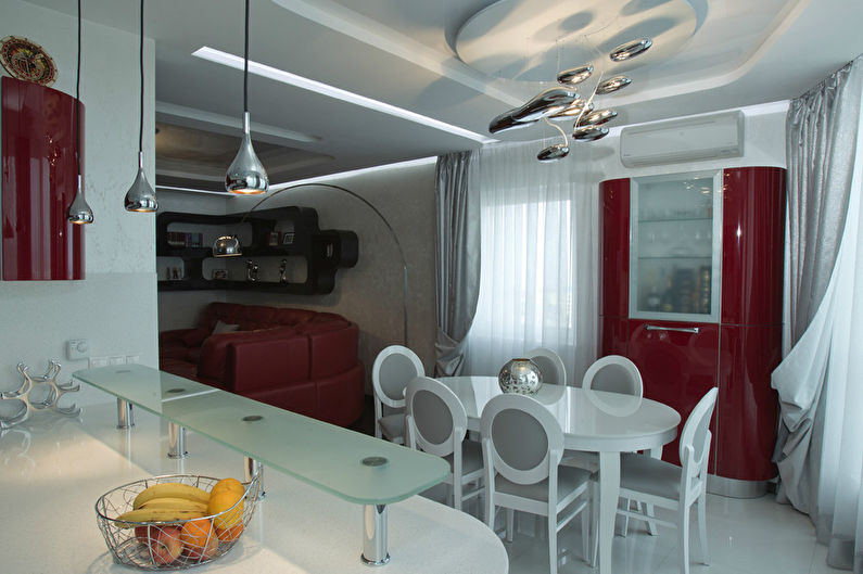 Red On White: Kitchen Interior, Sochi - foto 4