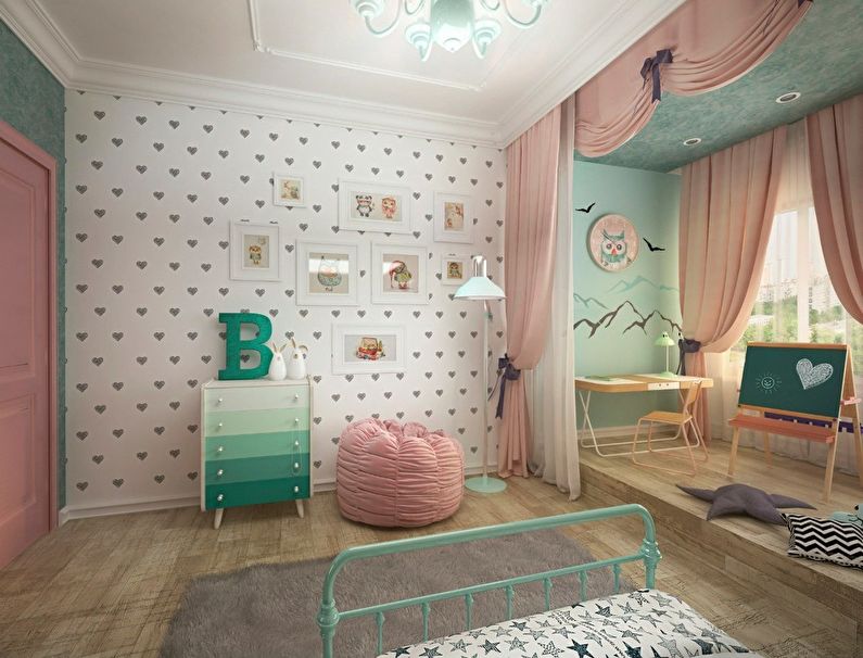 Diseño de una habitación infantil para niña - foto 3
