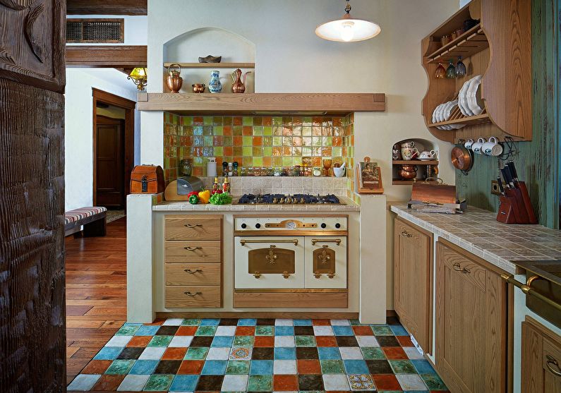 Design de interiores de cozinha de estilo country